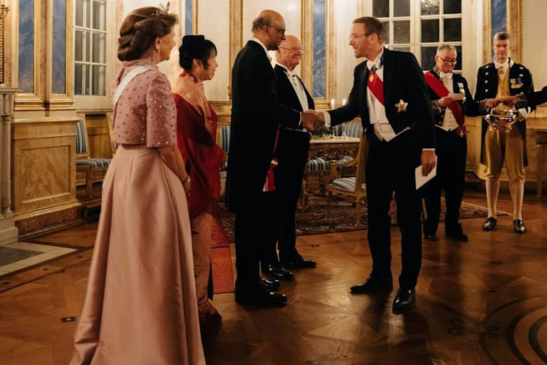 Two key royals miss glittering tiara-filled state banquet in Sweden