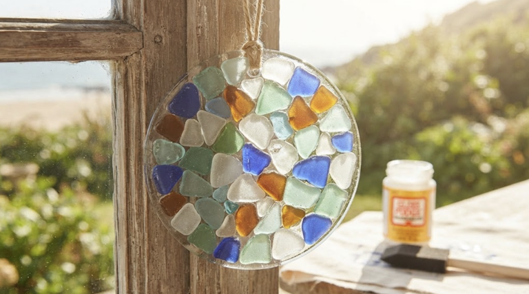 How to create stunning decoupage sea glass suncatchers using Mod Podge