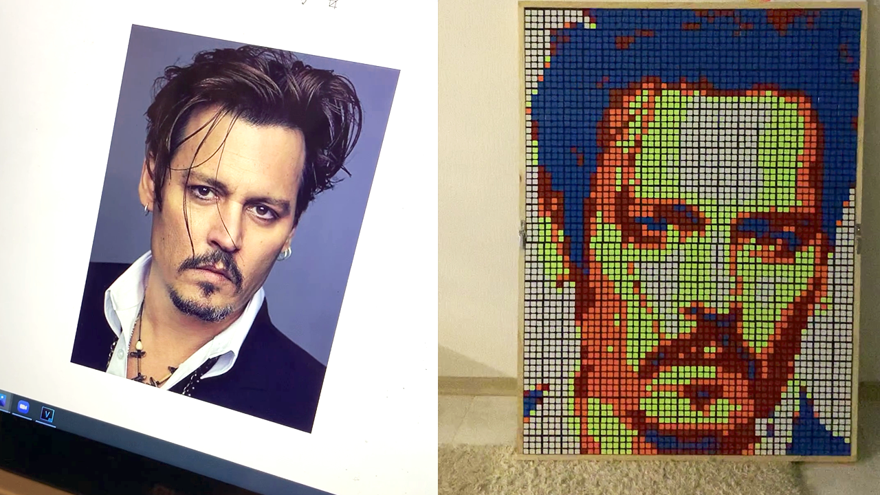 A Talented Artist From Ukraine Created Johnny Depps Portrait from 400 ...