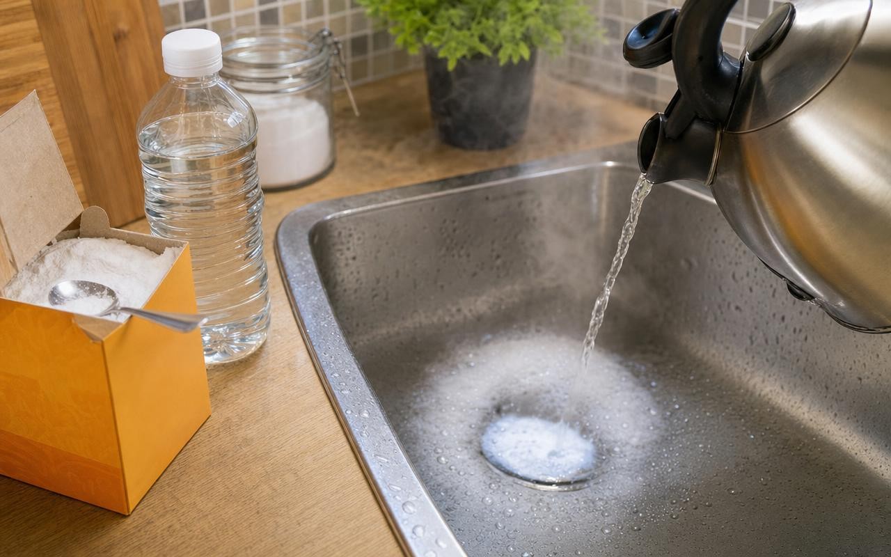 Pouring vinegar, baking soda, and boiling water into your drains: what ...