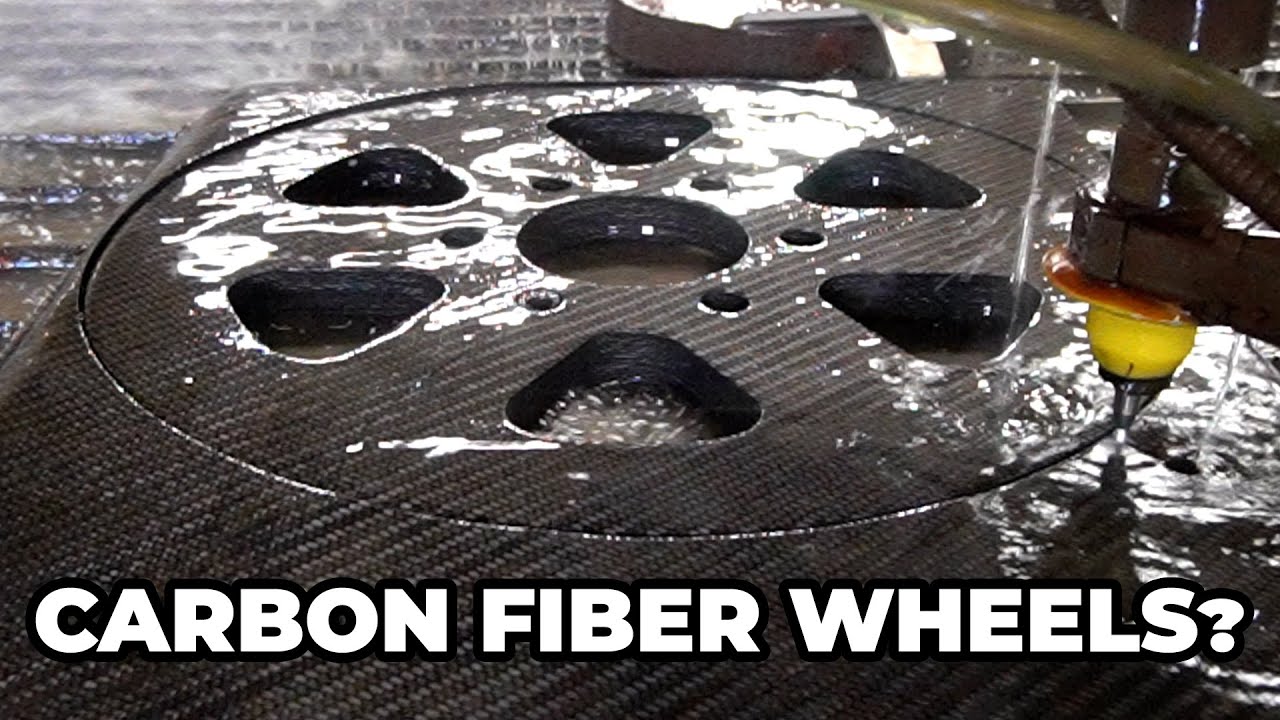 DIY carbon fiber wheels with a 60,000 PSI waterjet