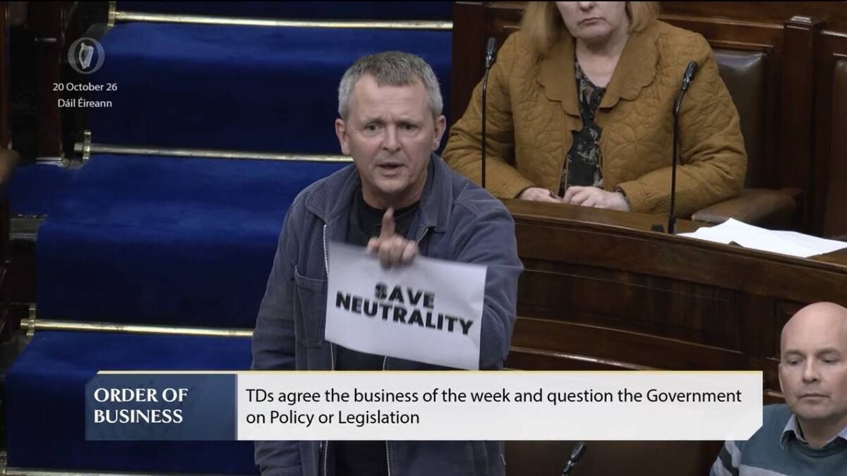 Watch: Opposition TDs stage Dáil protest over government plans to ...