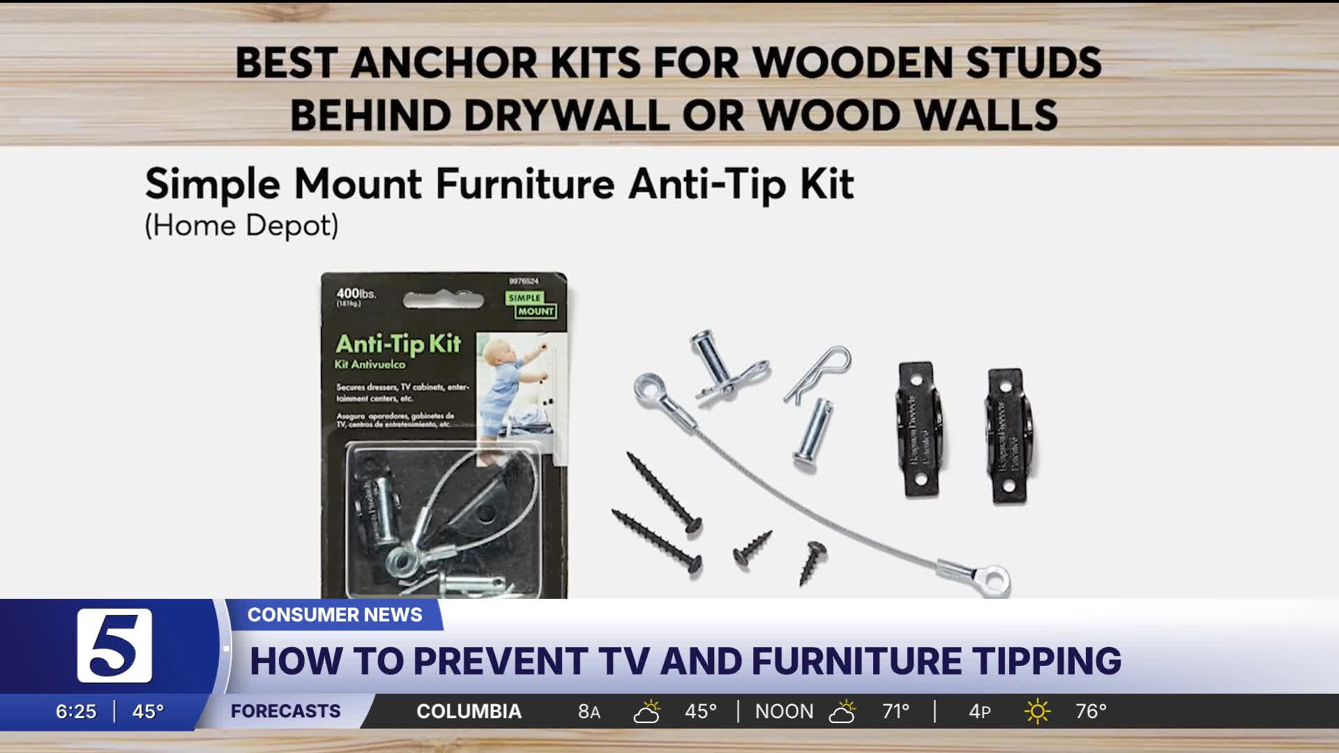 Consumer Reports: How to prevent dangerous TV and furniture tip-overs