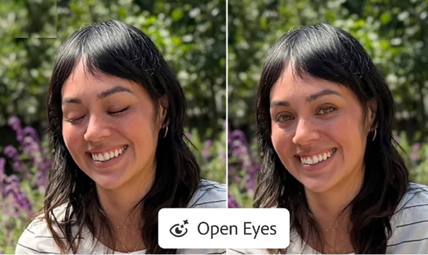 Adobe Lightroom Mobile can now open closed eyes with AI
