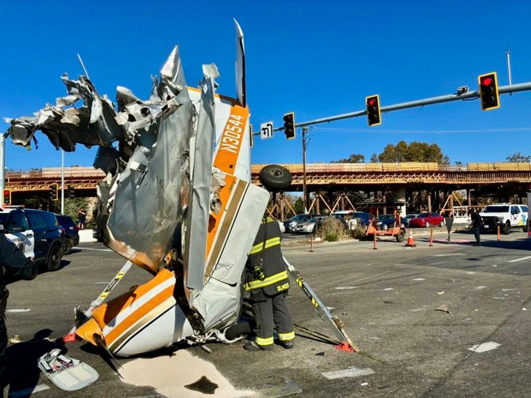 Dashcam catches horrifying plane crash on San Jose road