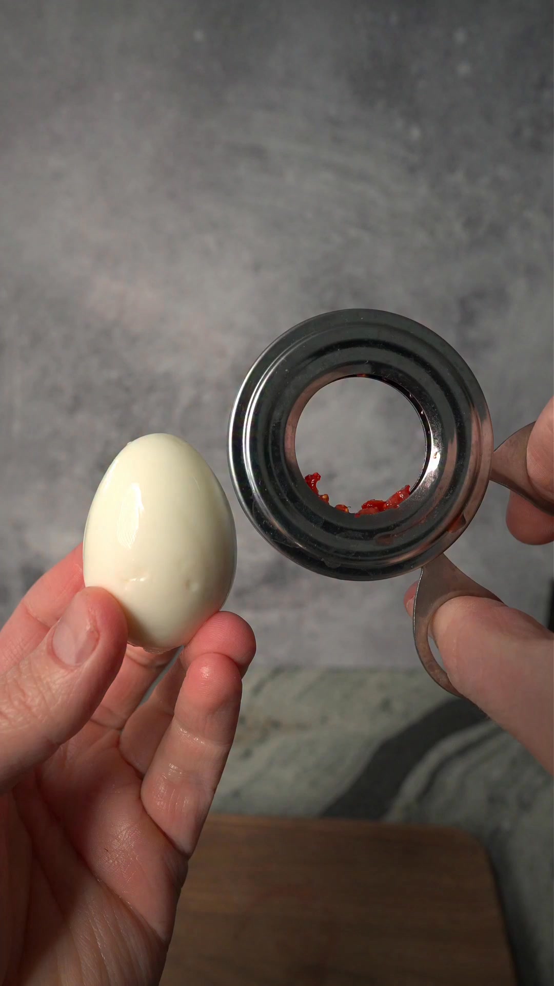 Duck egg vs. egg cutter