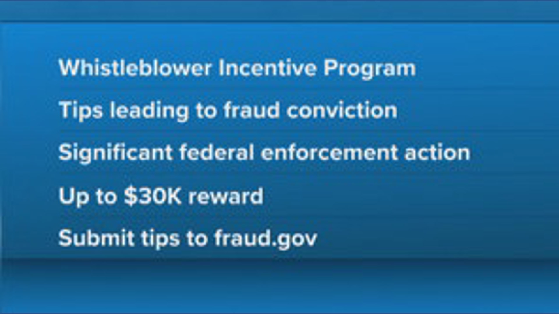 President Trump unveils $25M program for fraud tips