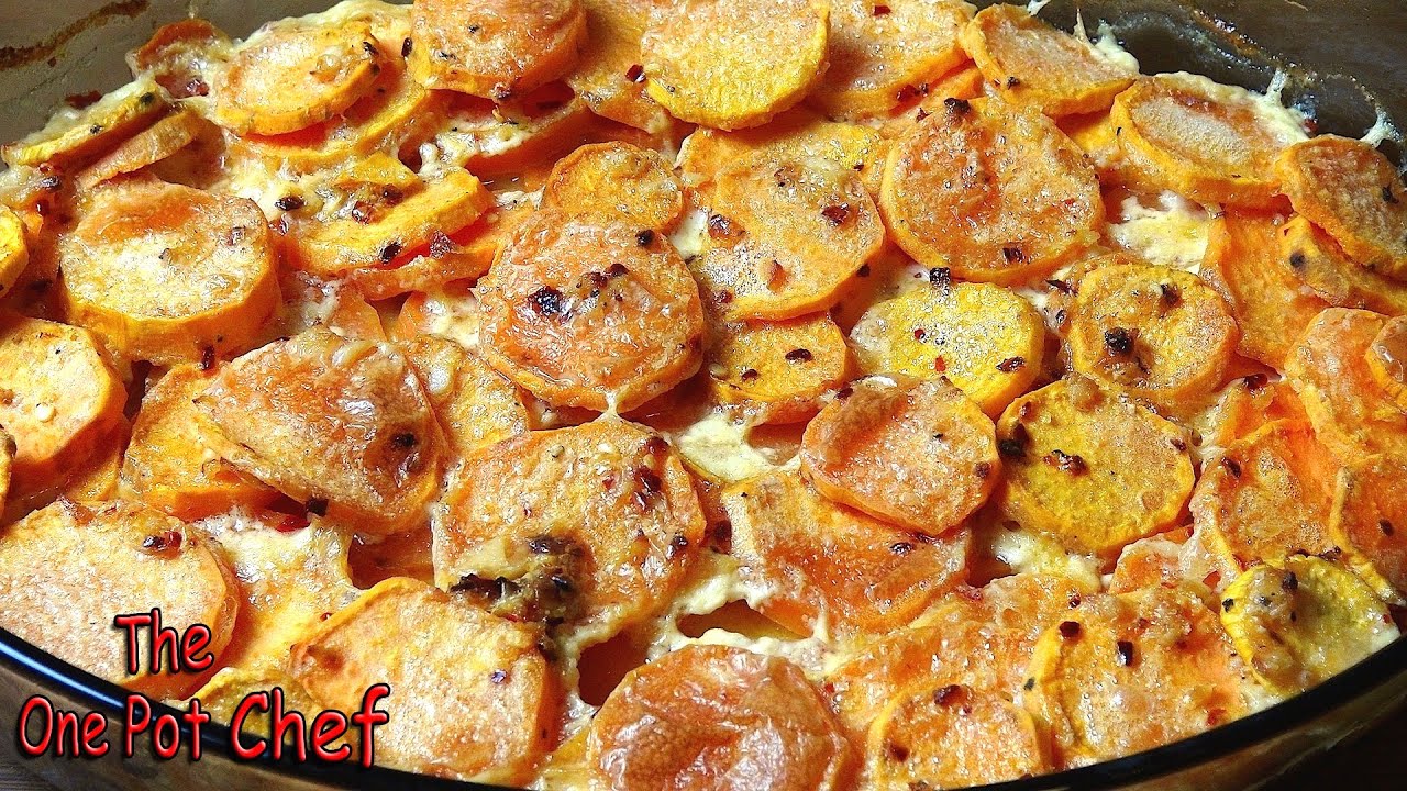 Savory sweet potato bake