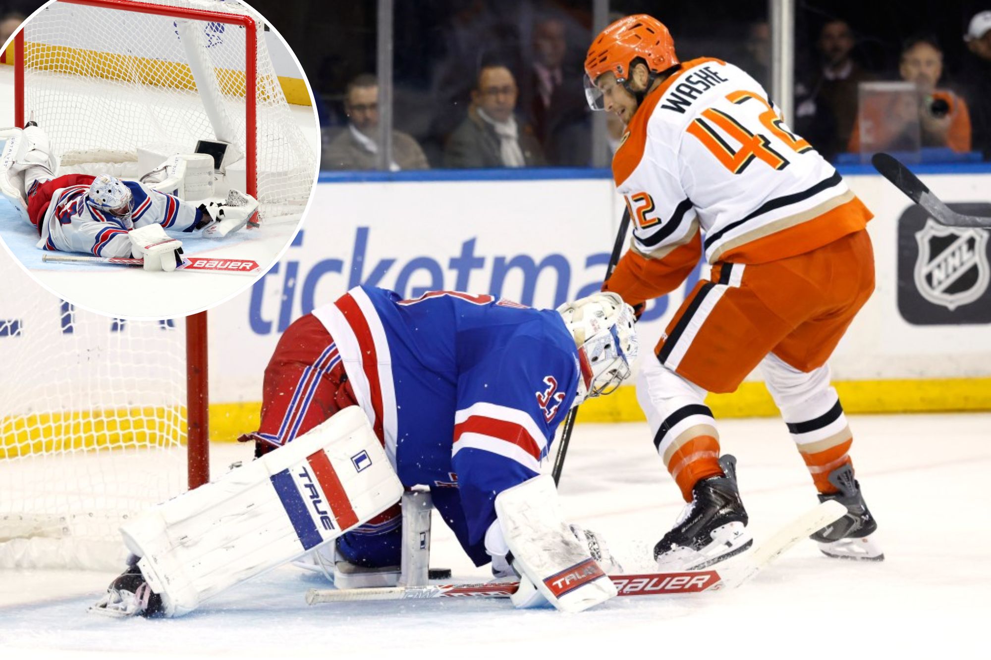 Rangers' Dylan Garand doing his best Igor Shesterkin impression