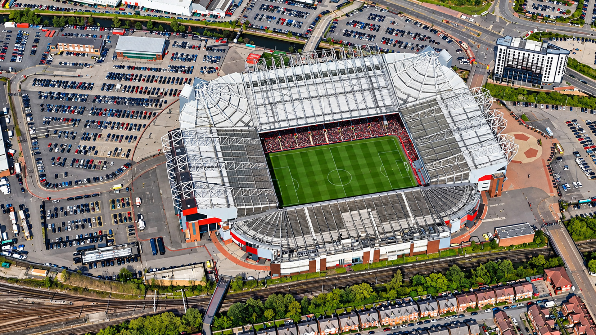 Old Trafford reveals the scale of Manchester’s famous football landmark