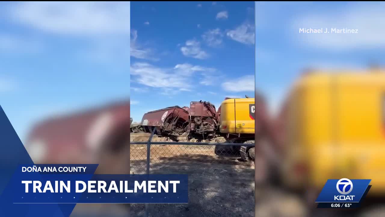 Train derails in Dona Ana County causes road closure