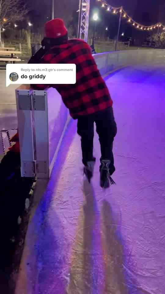 The ultimate griddy move on ice skates