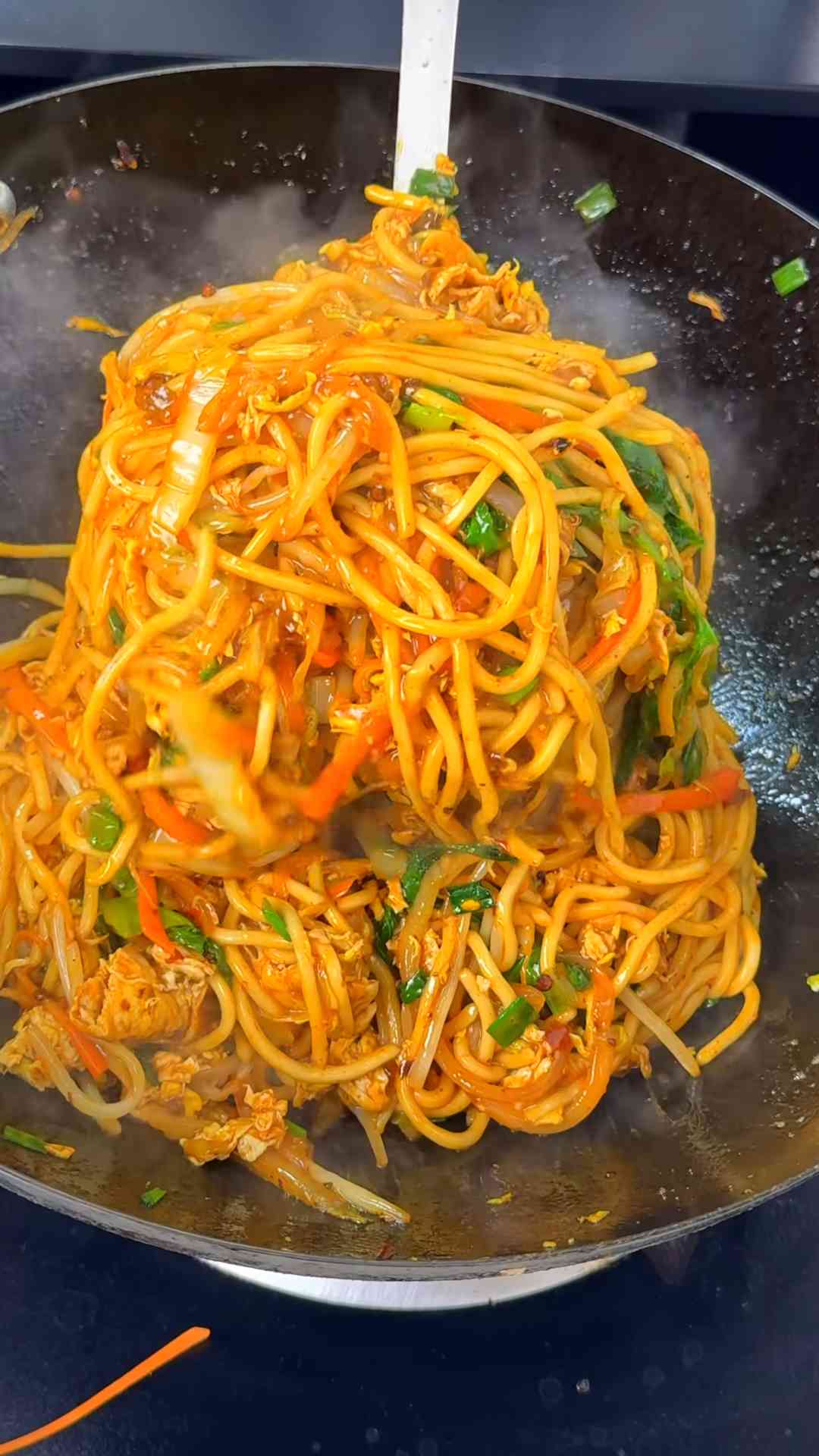 Quick egg noodles with simple Chinese seasoning