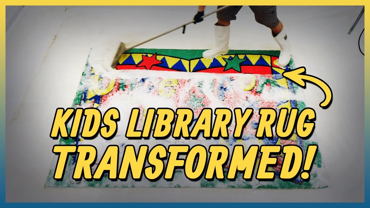 I cleaned this rug for free | Saved a children's library rug from landfill