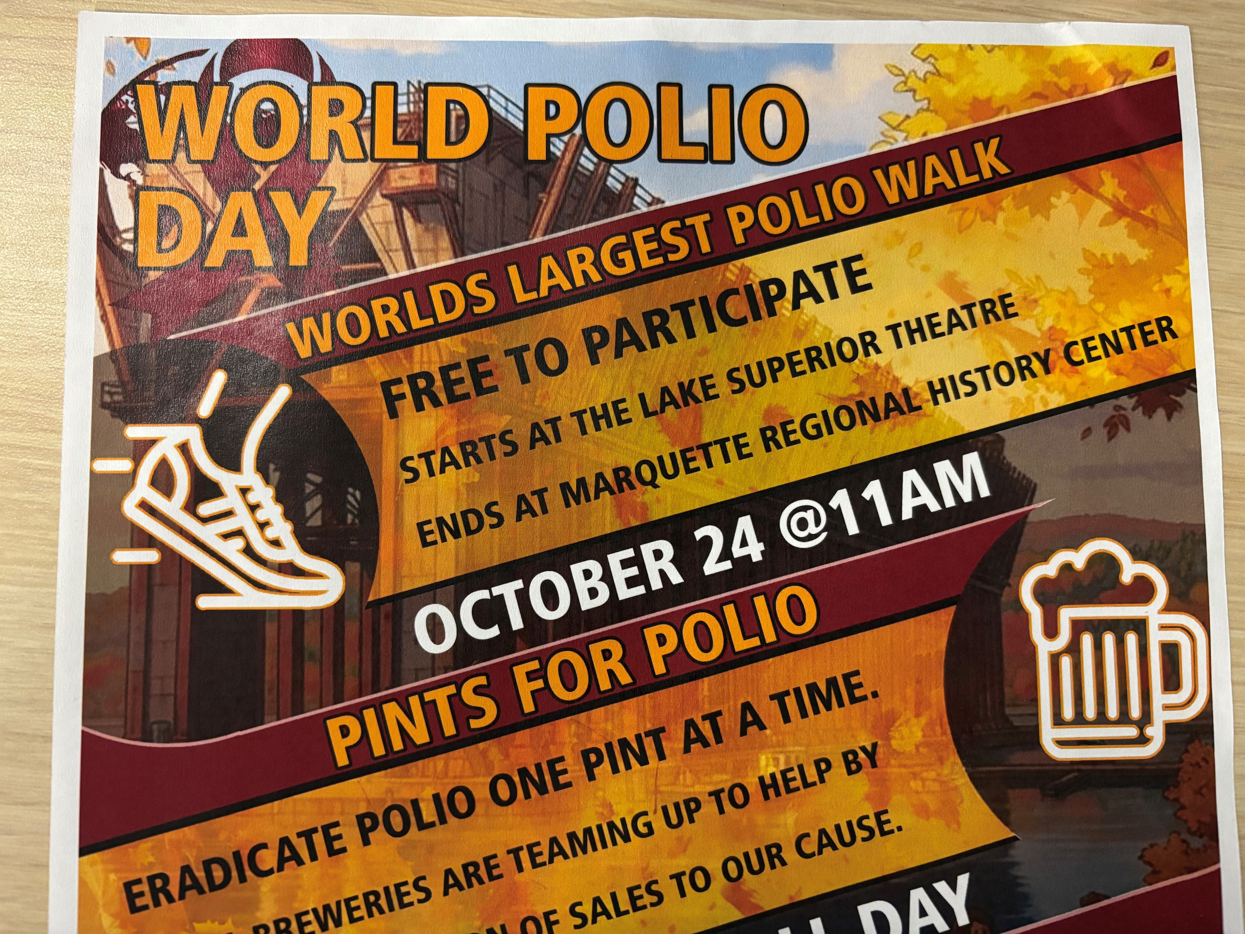 Marquette Rotary Club to hold multiple events for World Polio Day Saturday