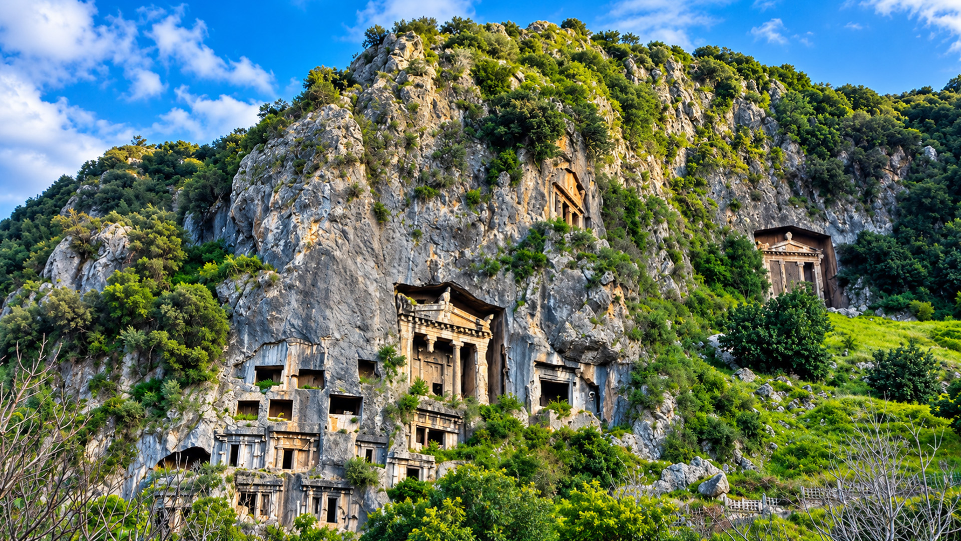 What is hidden inside Fethiye's ancient cliffside tombs?