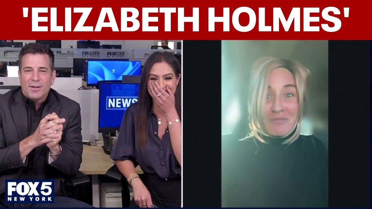 Elizabeth Holmes impersonator visits Fox 5 NY