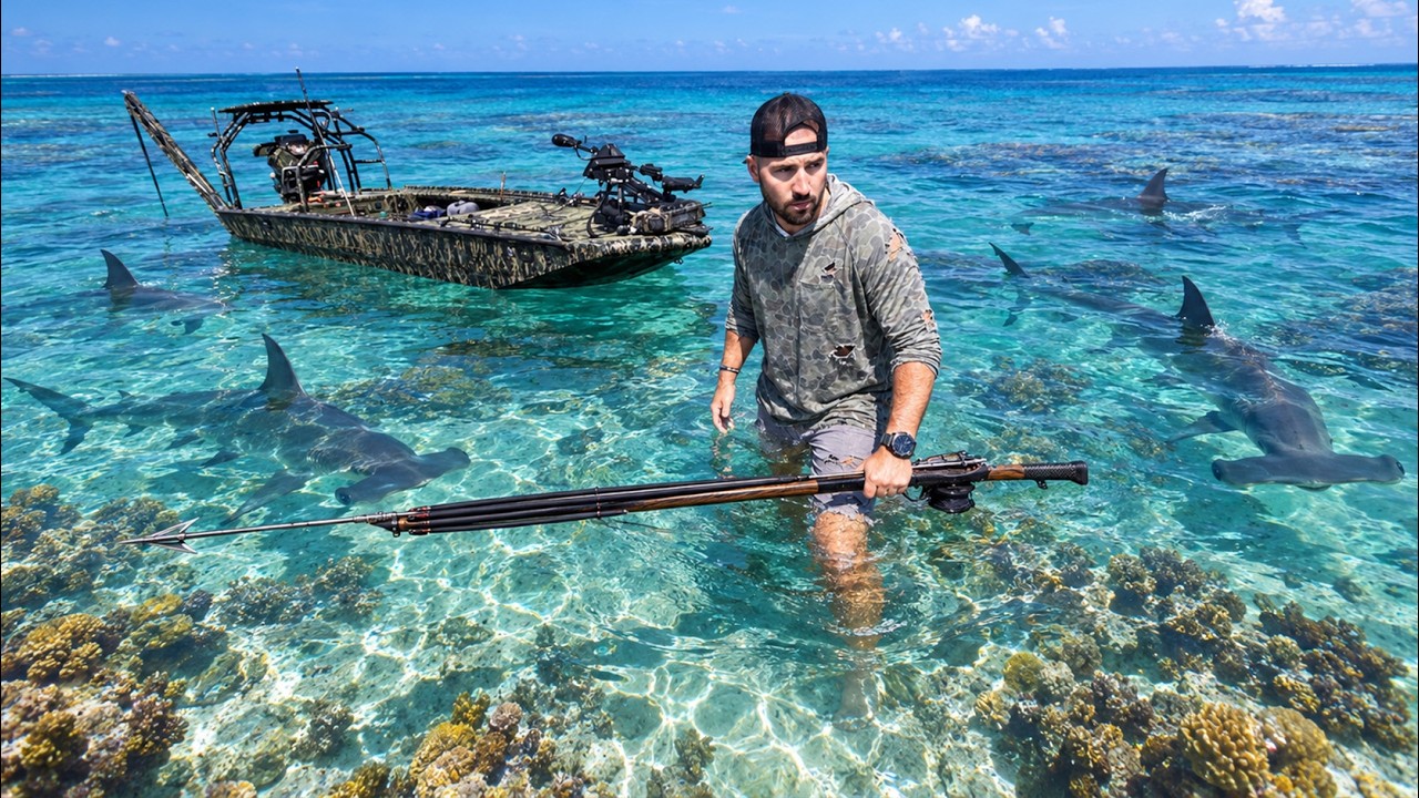 We found a spot loaded with giant fish