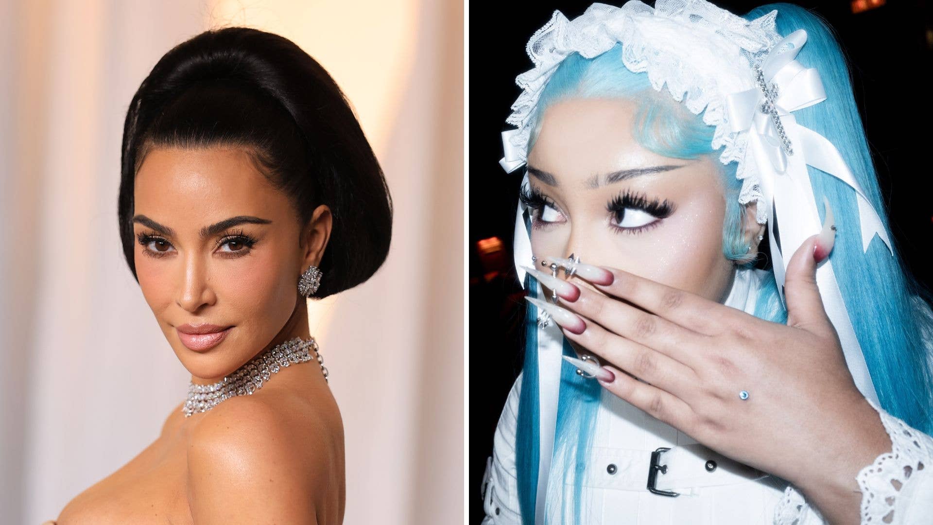 Kim Kardashian transforms into daughter North West with blue hair and ...