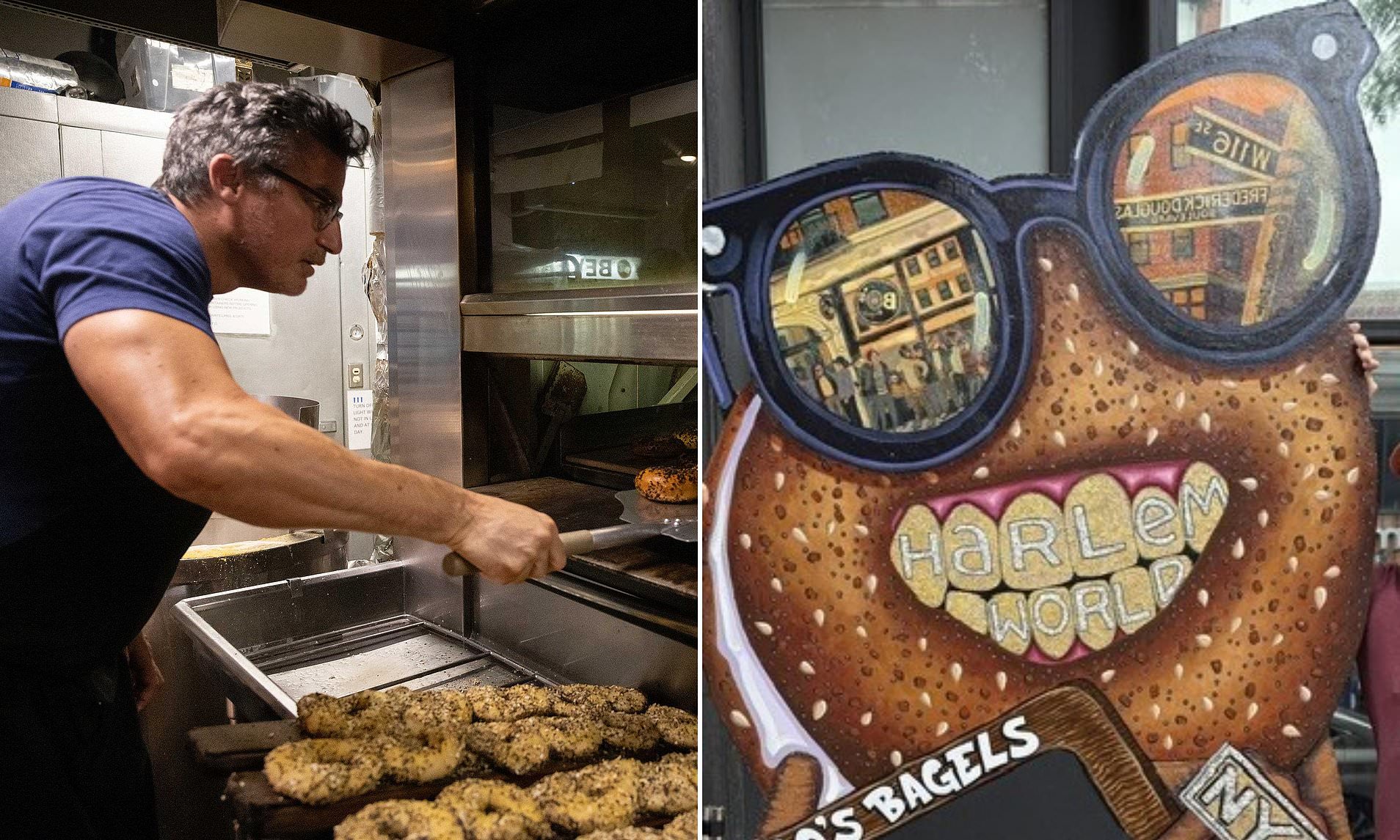 Popular Harlem bagel shop embroiled in blackface row over mascot: 'This ...