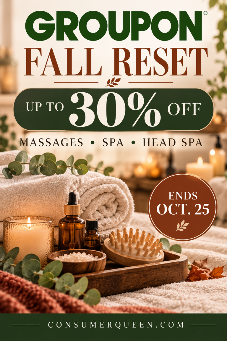 Groupon fall reset sale: Up to 30% off spa treatments!