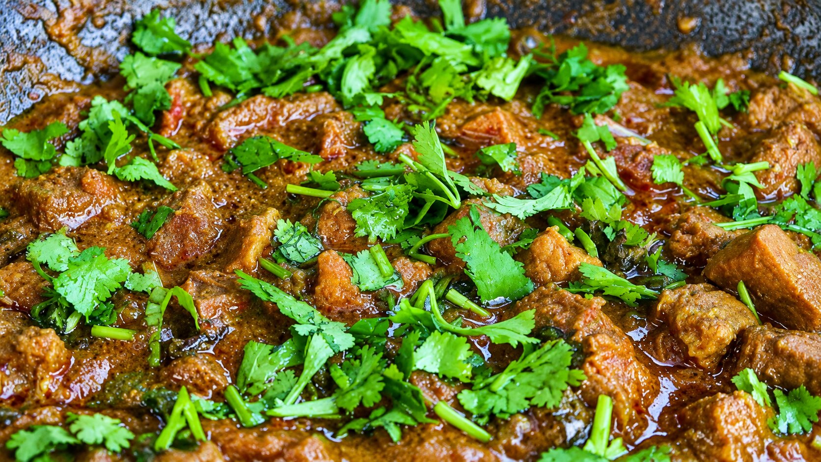 Traditional goat parts fry featuring heart and liver