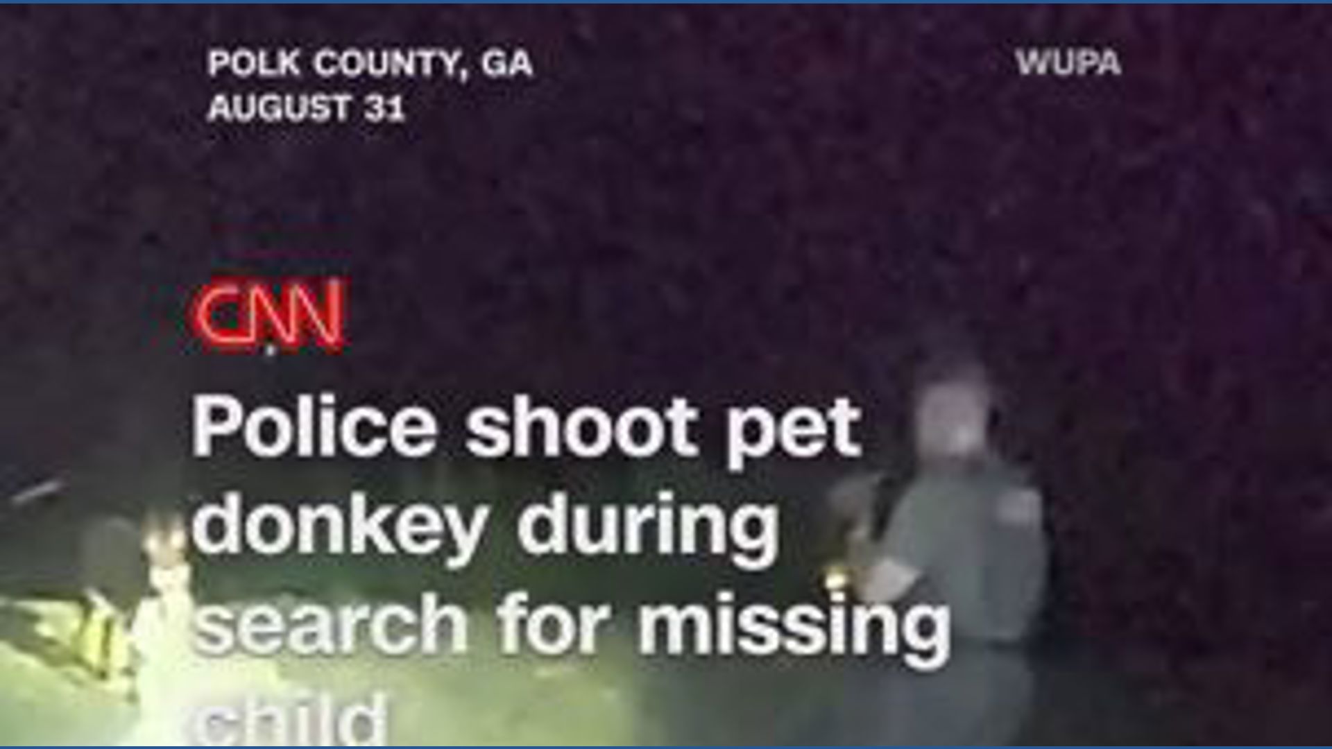 Police shoot pet donkey during search for missing child
