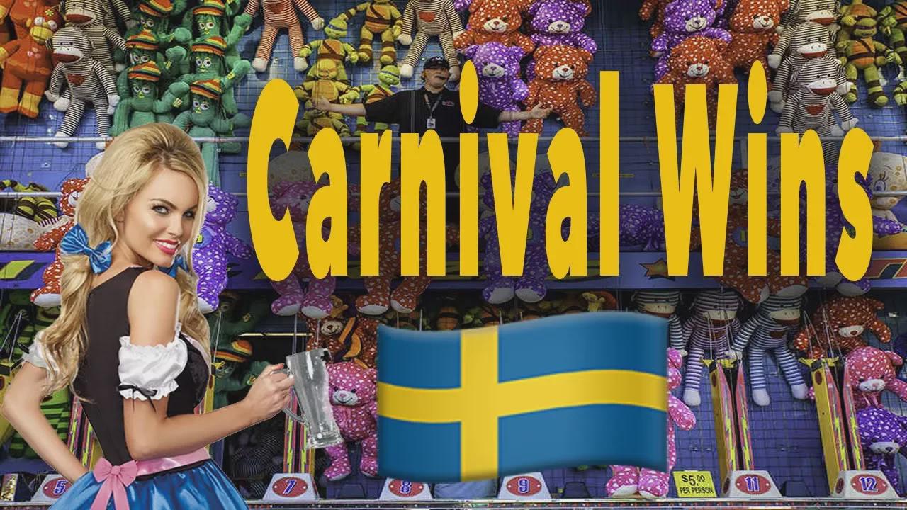 Insane first try carnival game win in Sweden | Fair Games
