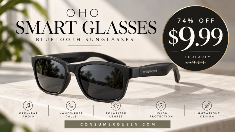 Bluetooth smart glasses just $9.99 on Amazon — 74% off!