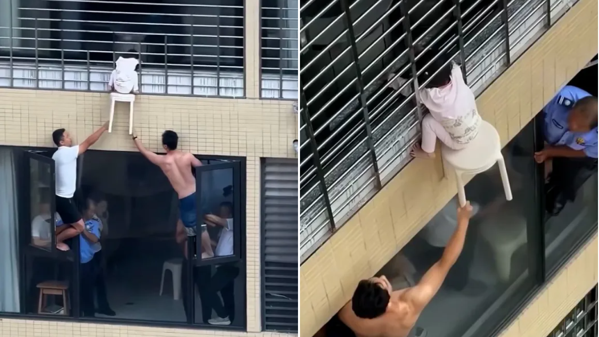Girl, 3, rescued after getting head stuck in 12th-storey window