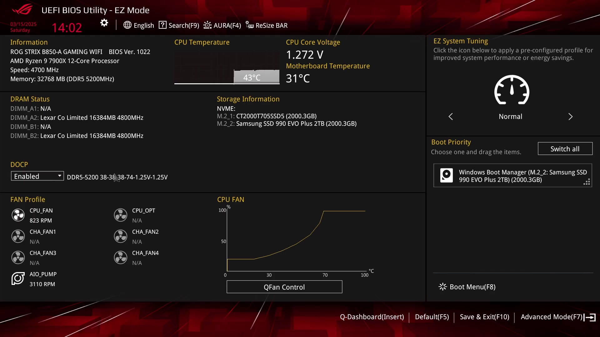 ASUS ROG STRIX B850-A gaming WiFi motherboard BIOS overview