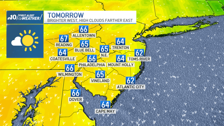 Mostly sunny and seasonal Wednesday