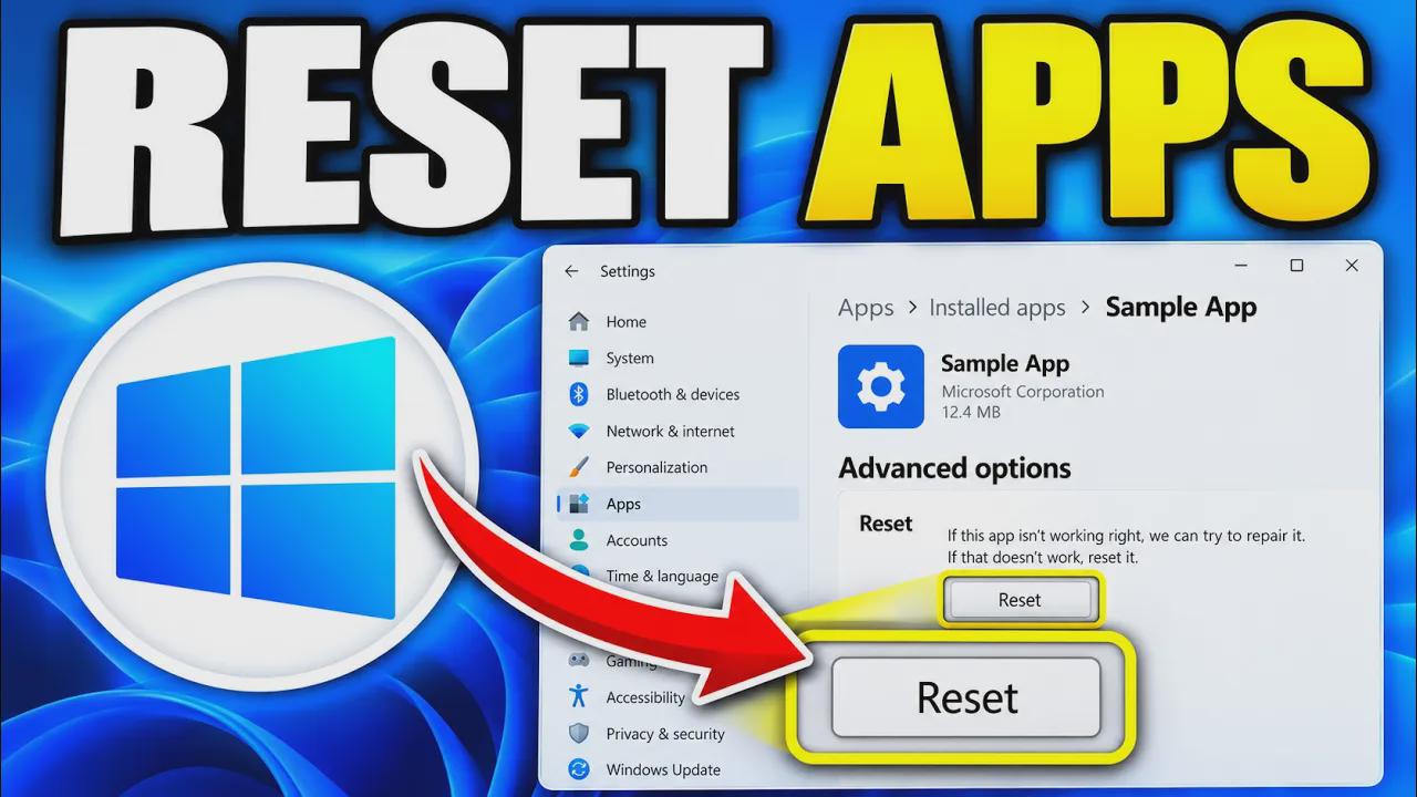 How to reset apps in Windows