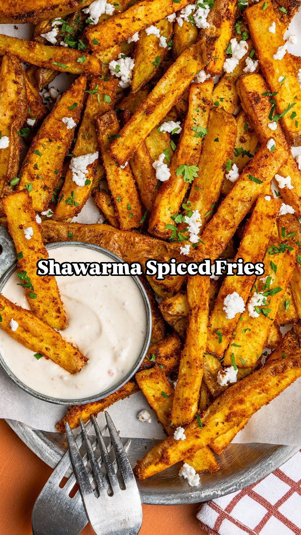 I was bored of potatoes so I made these shawarma fries instead