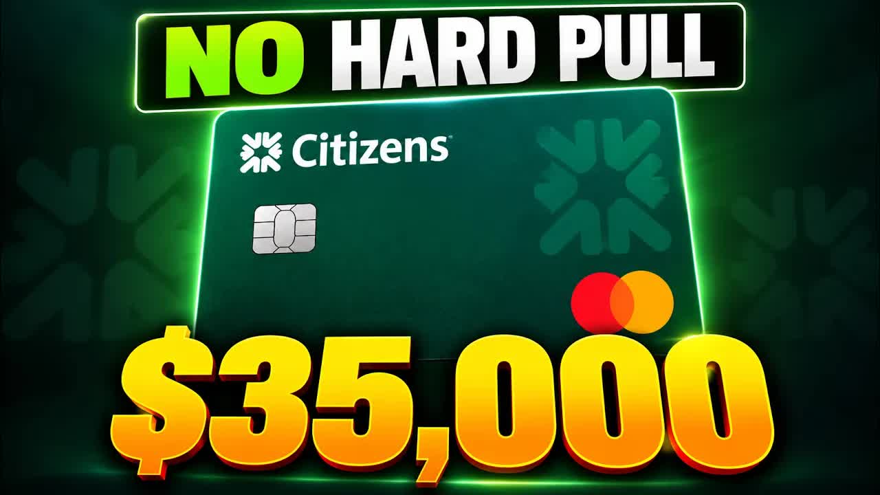 $35,000 Citizens Bank credit card approval (SOFT PULL ONLY)