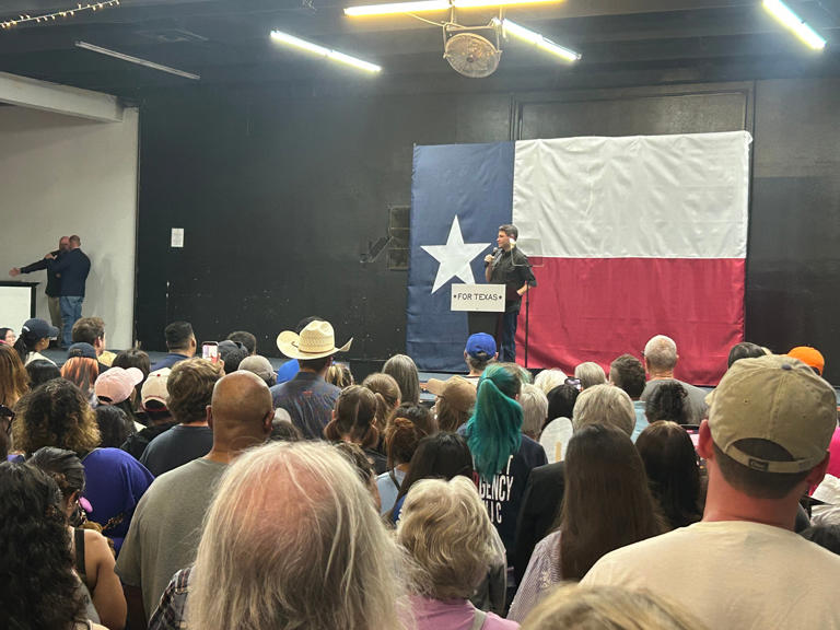 East Texans line up for hours to see Senate candidate James Talarico in ...