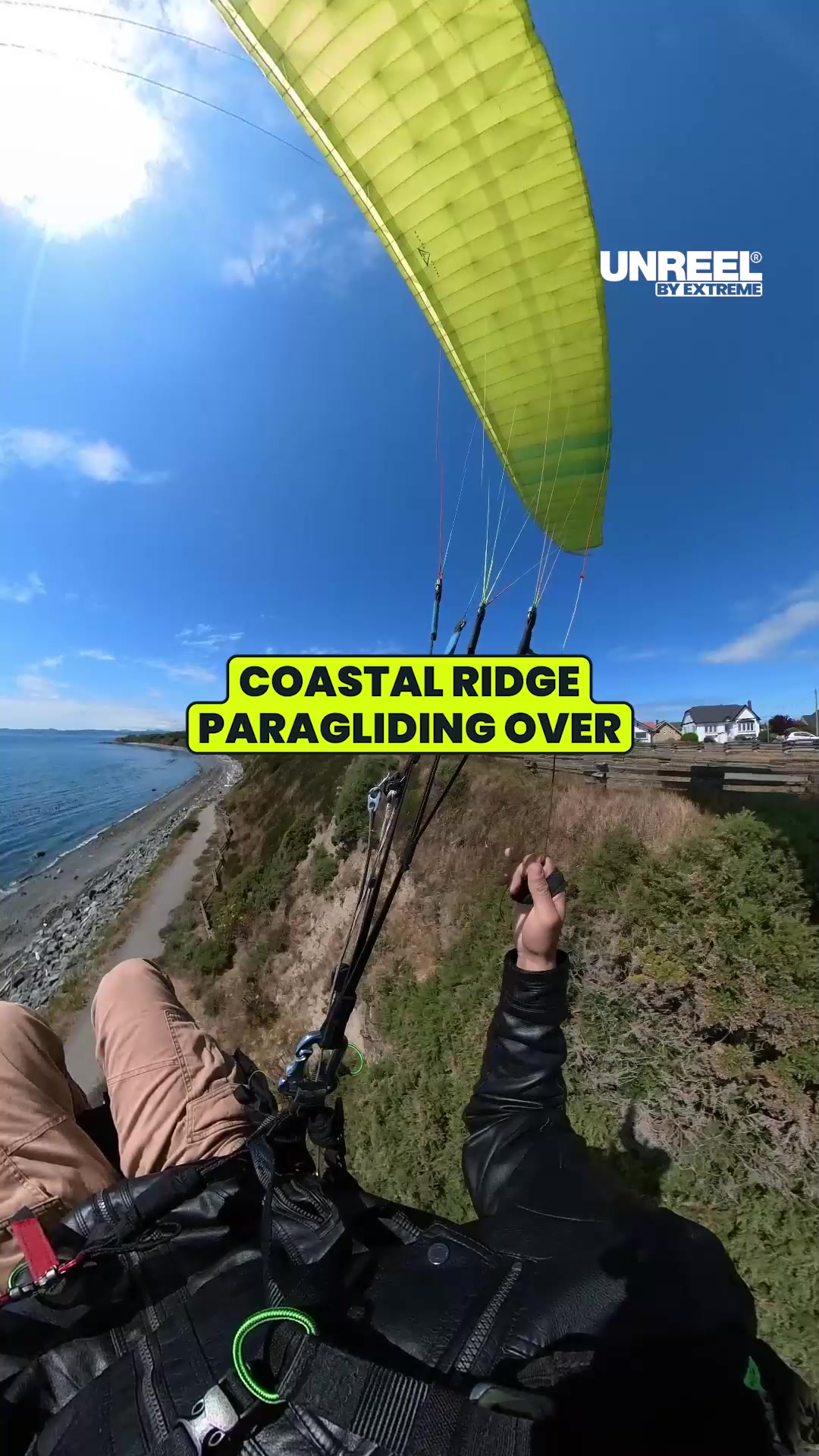 Coastal paragliding thrills: Low pass ridge soaring & canopy control ...