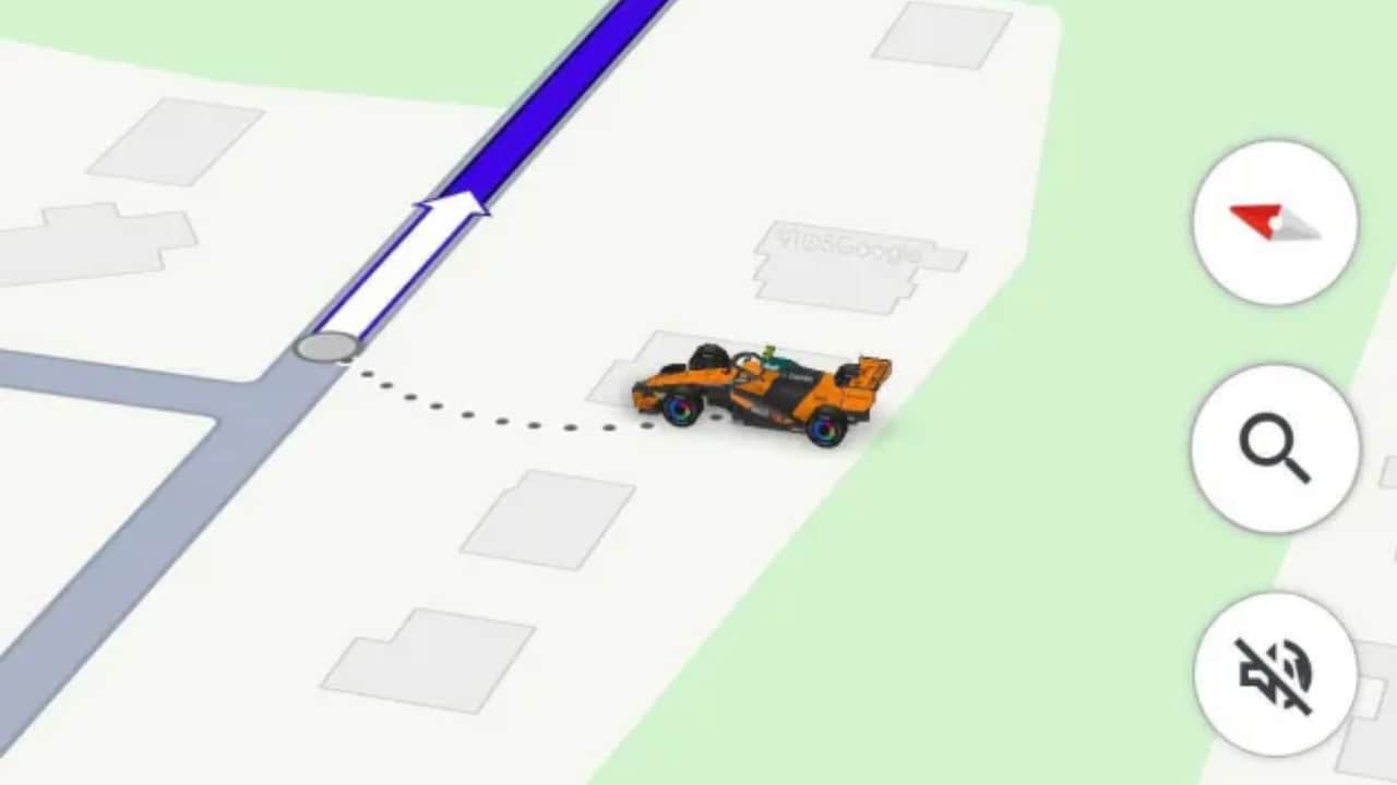 Google Maps turns your navigation icon into a McLaren F1 car