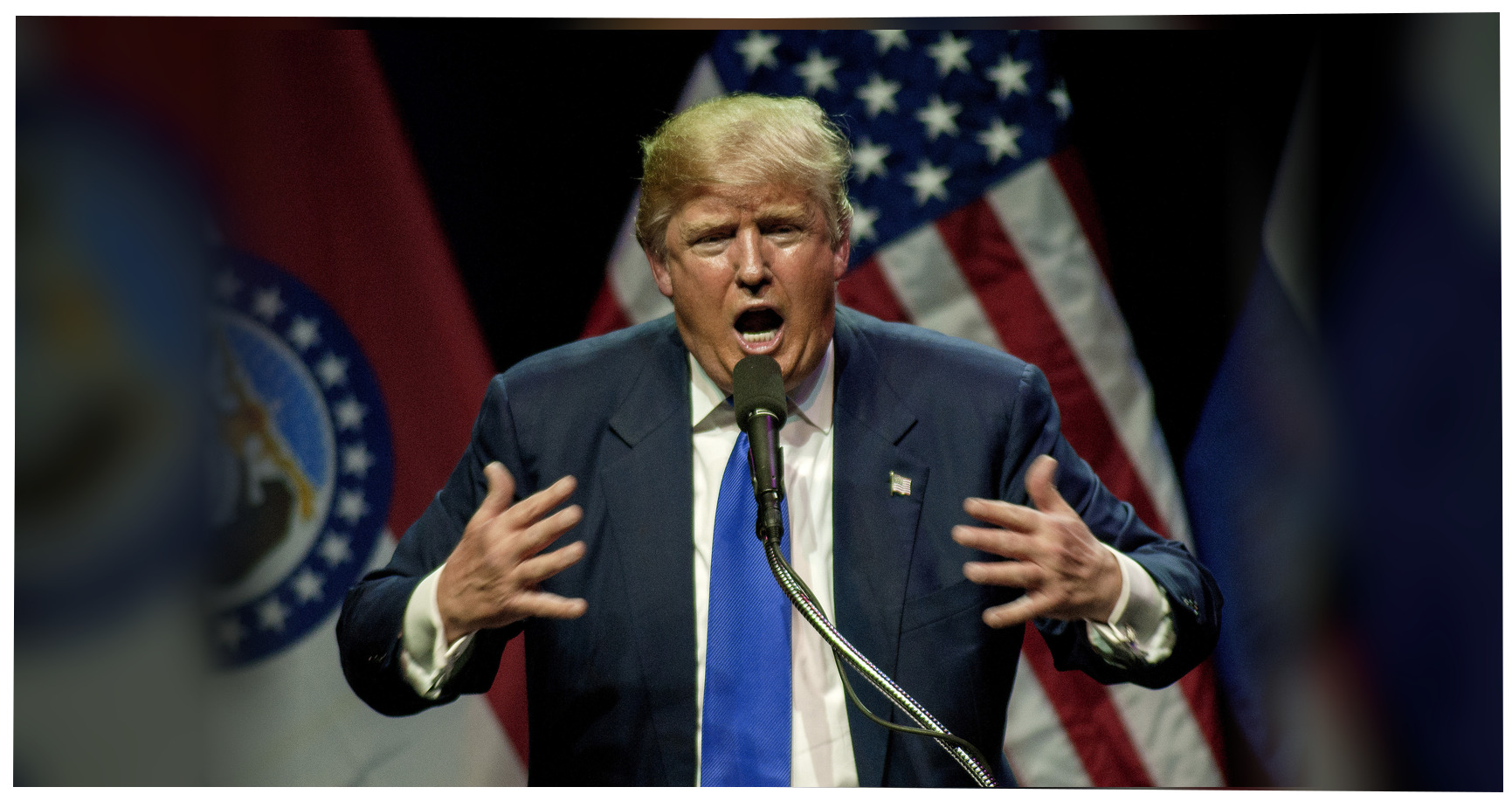 National Guard veteran escorted from Trump’s Kansas rally after heckling