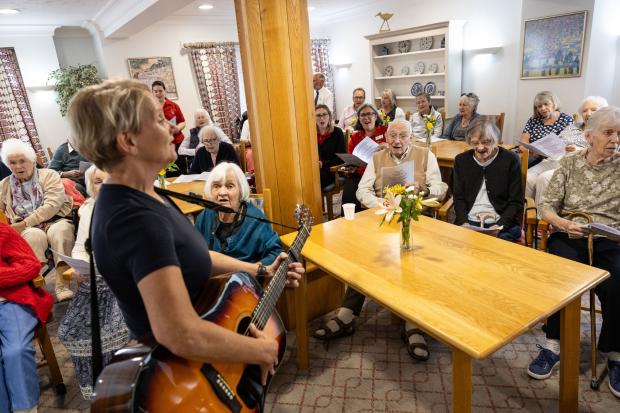 Dorset care home singers raise the roof as pop-up choir performs in ...