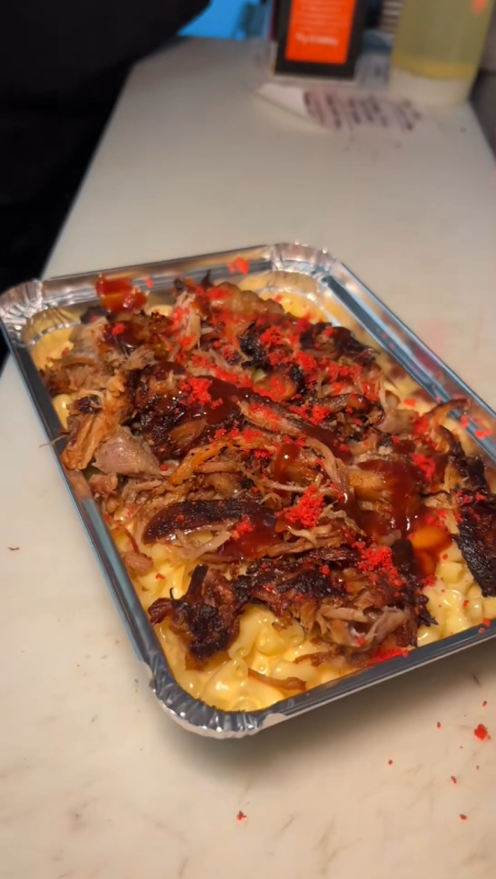 Creamy pulled pork mac and cheese at Street to Table