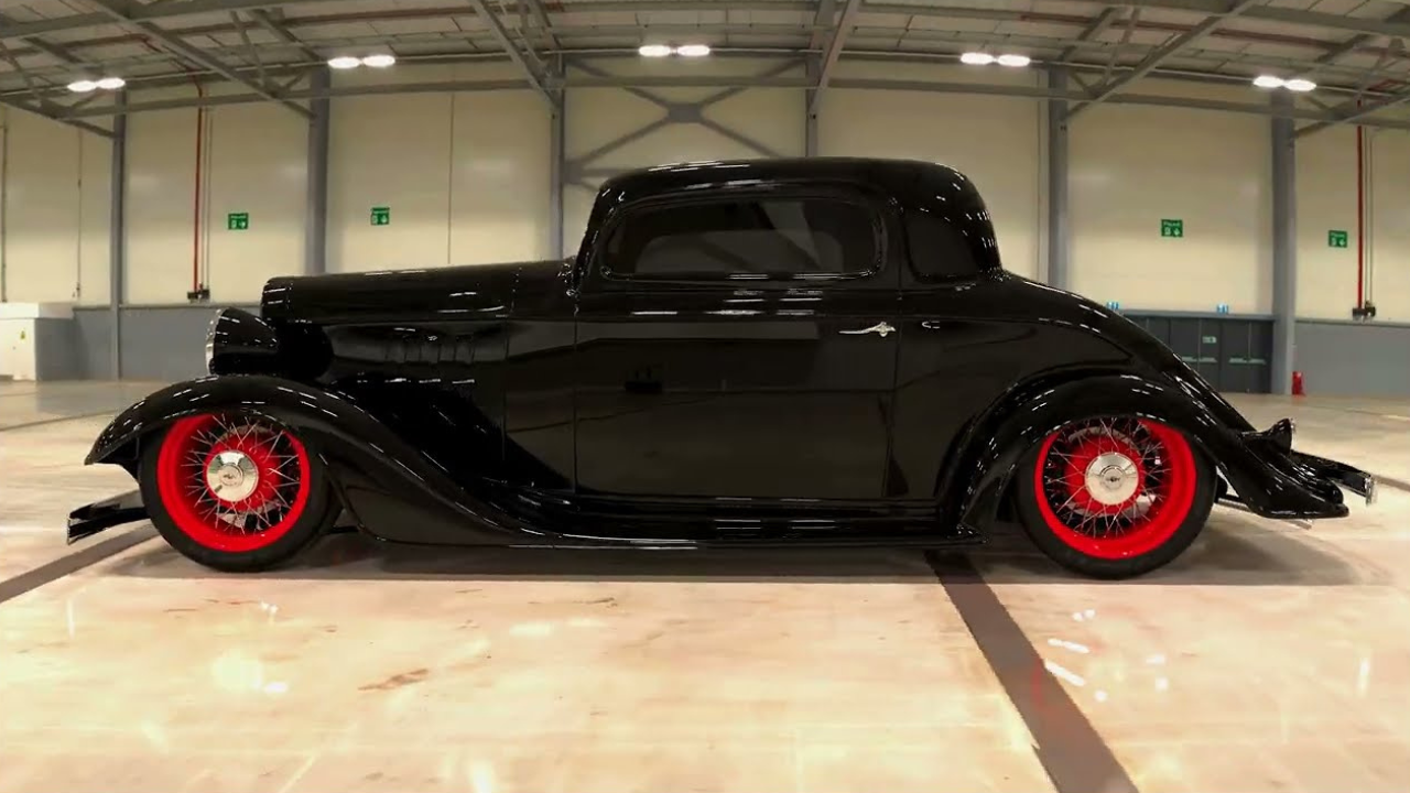 1933 Chevy sport coupe recreated through classic car 3D animation