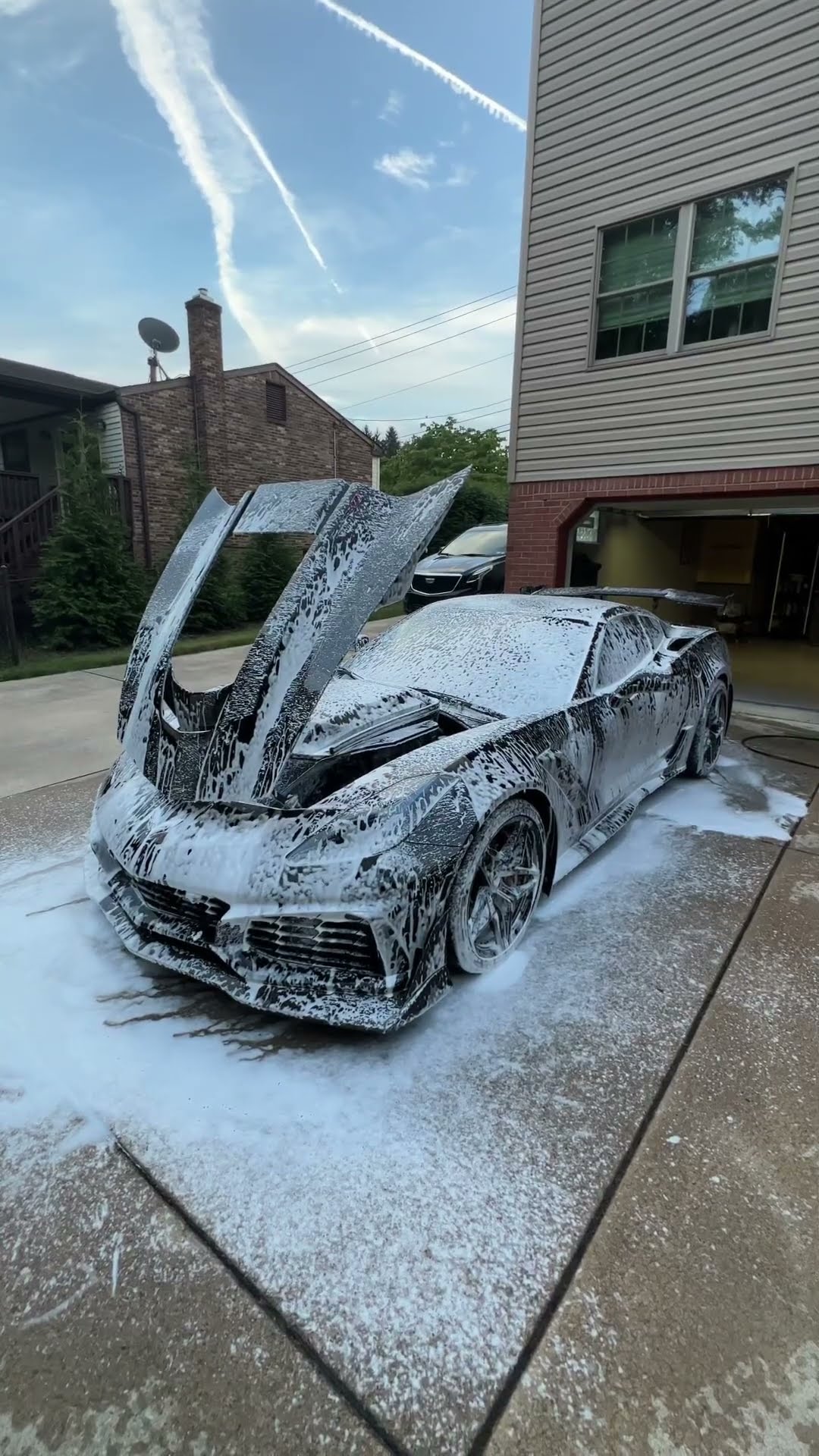 Corvette ZR1 foam cannon bath time!