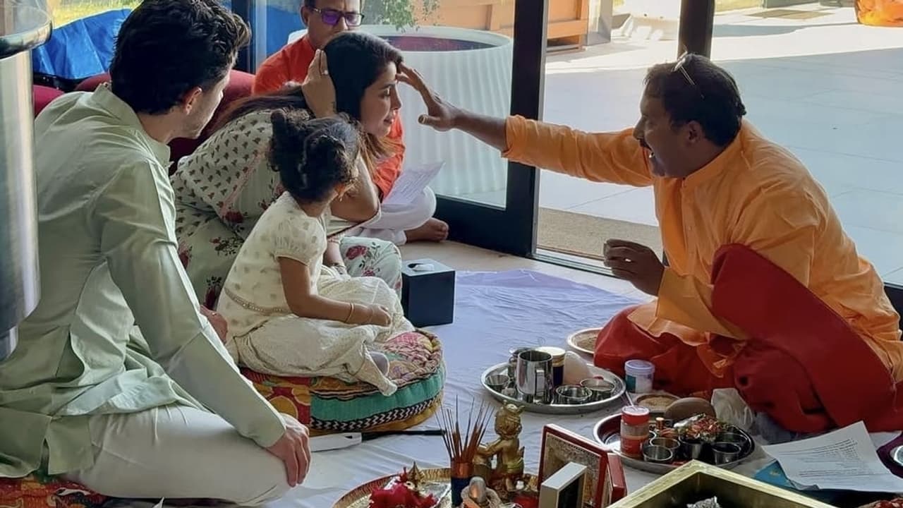 Priyanka Chopra celebrates Dussehra with Nick Jonas and Malti, family moment grabs attention - watch