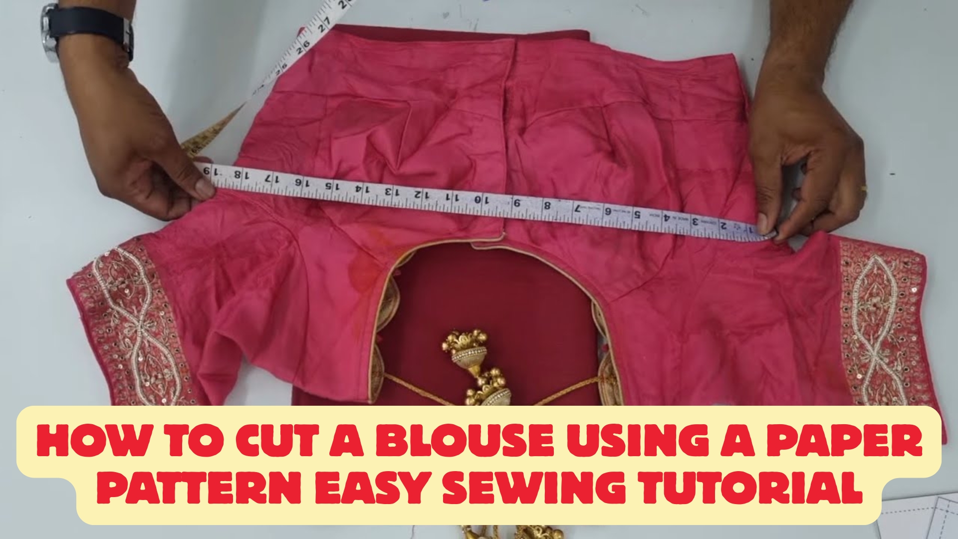 How to cut a blouse using a paper pattern – easy sewing tutorial