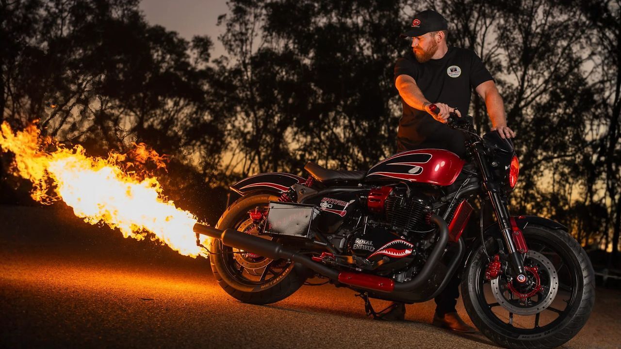 This custom Royal Enfield Shotgun 650 packs fighter jet styling and ...