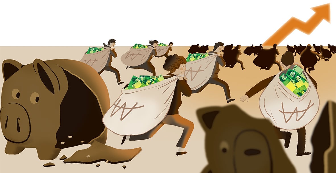 Mass affluent shift from deposits to stocks