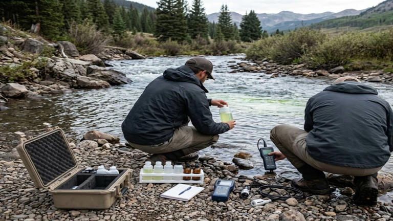 Fluorescein dye injection: USGS maps hidden Slate River groundwater ...