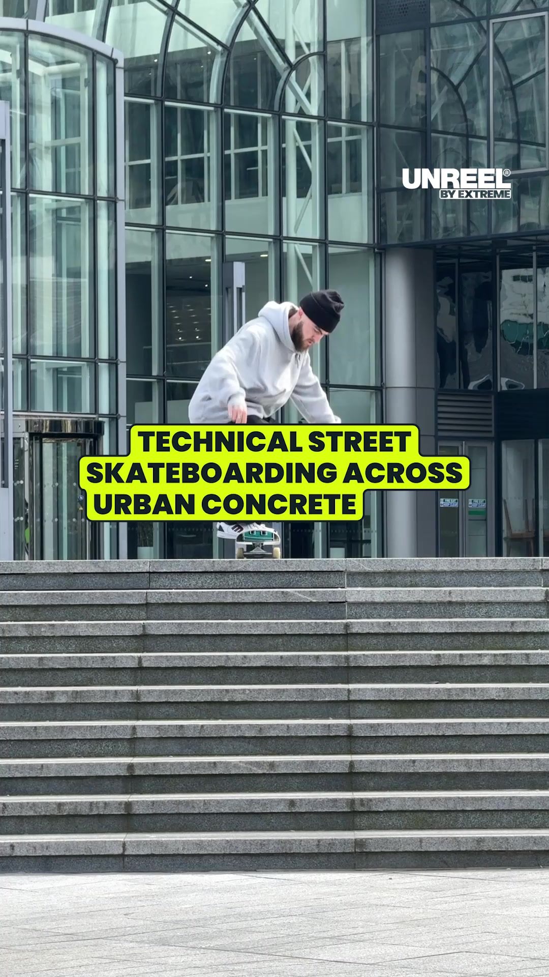 Epic kickflip over massive stair set | Raw urban skateboarding & clean ...