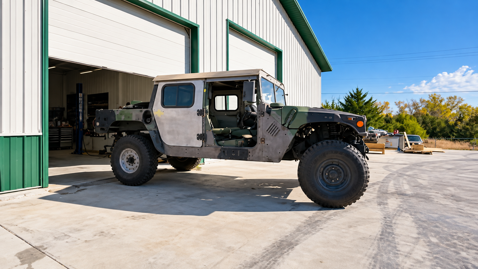 Turning a 100 HP military Humvee into a supercharged V8 project